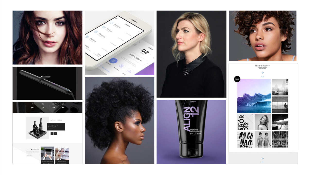 Concept 2 moodboard: sleek, professional design language led by the tool